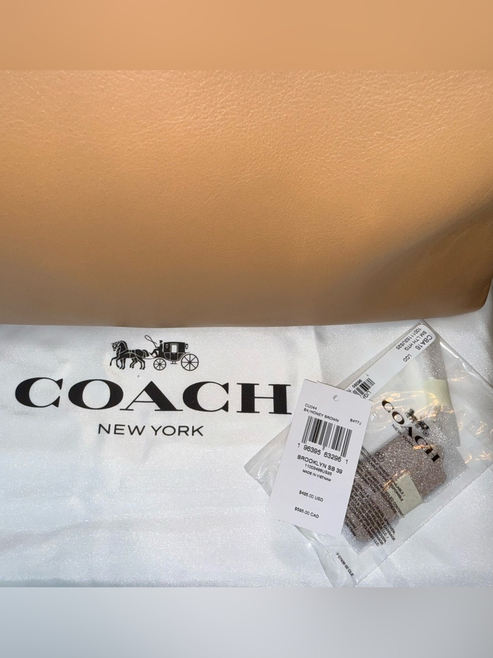 Coach Brooklyn 39 in Honey Brown - Picture 8 of 8